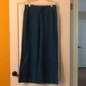 Linen blend, wide leg pants